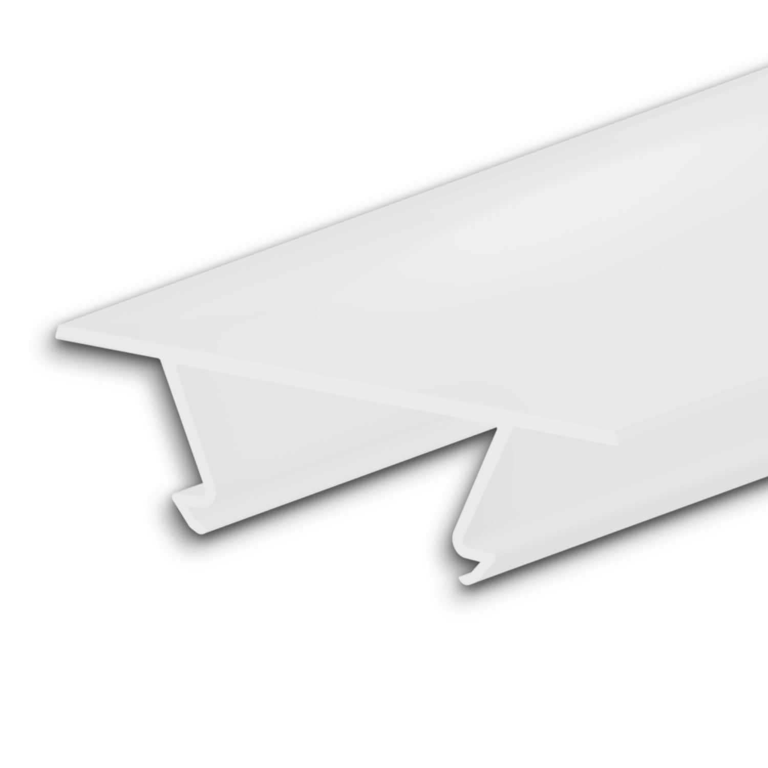 Abdeckung COVER46 weiß/matt 200 cm für Profil CORNER12 BORDERLESS