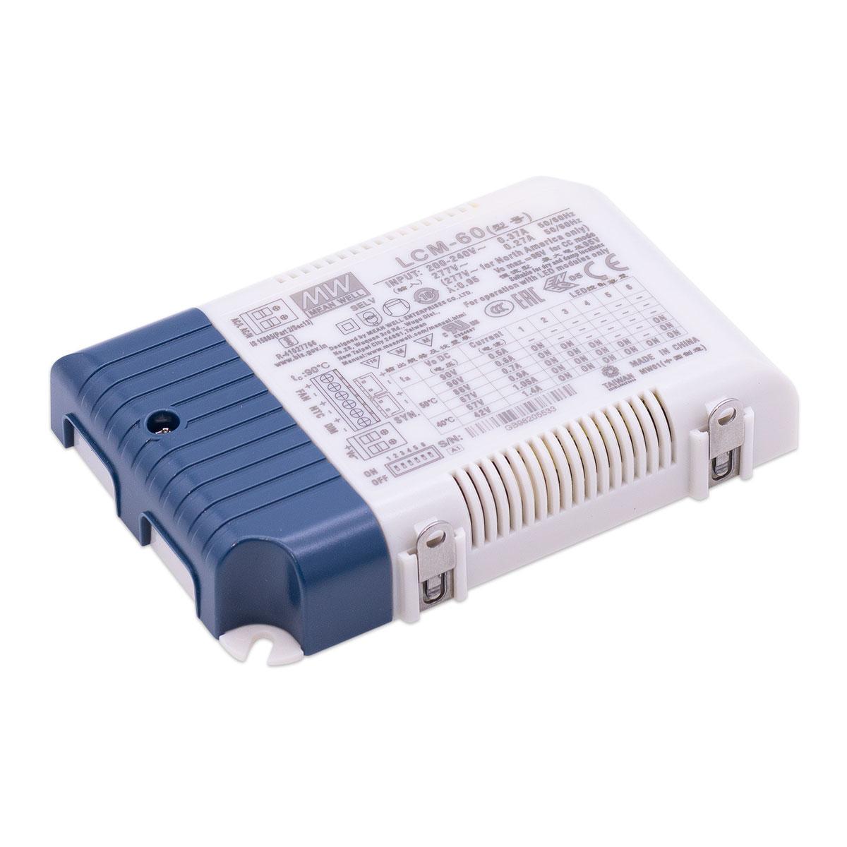 Mean Well LCM-60 LED Treiber dimmbar 0-10V / PWM 60W 2-90V 500mA-1400mA CC