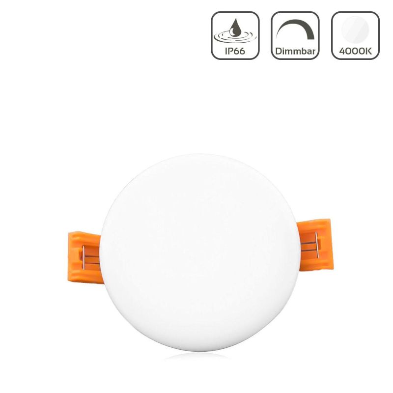LED Panel Einbaustrahler rund weiss 6W Ø 75mm 4000K IP66 dimmbar