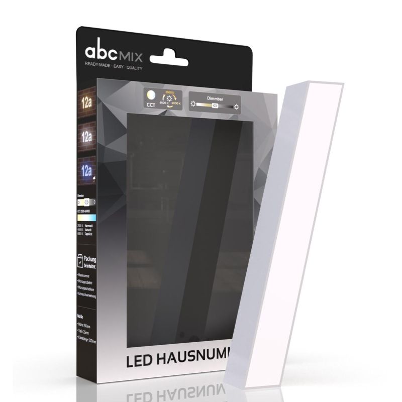LED Hausnummer / Schrägstrich CCT 12V 2700K/4000K/6500K