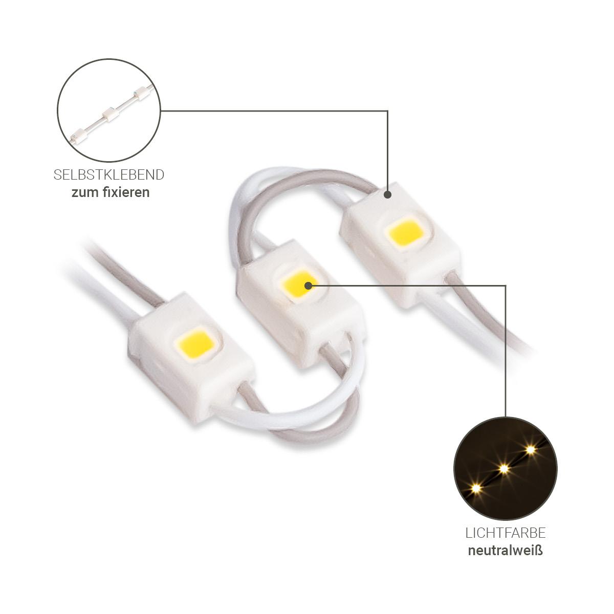 LED Mini Modul 0,24W 12V 4500K 120°