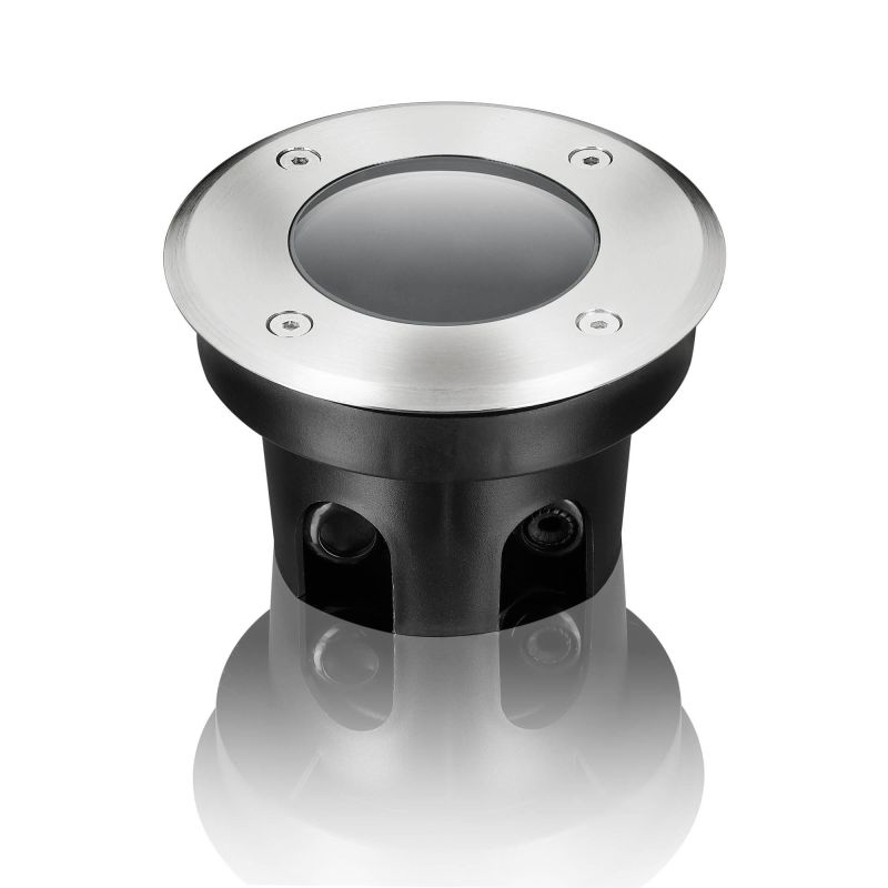 Bodeneinbaustrahler rund IP67 flach (ohne Leuchtmittel)