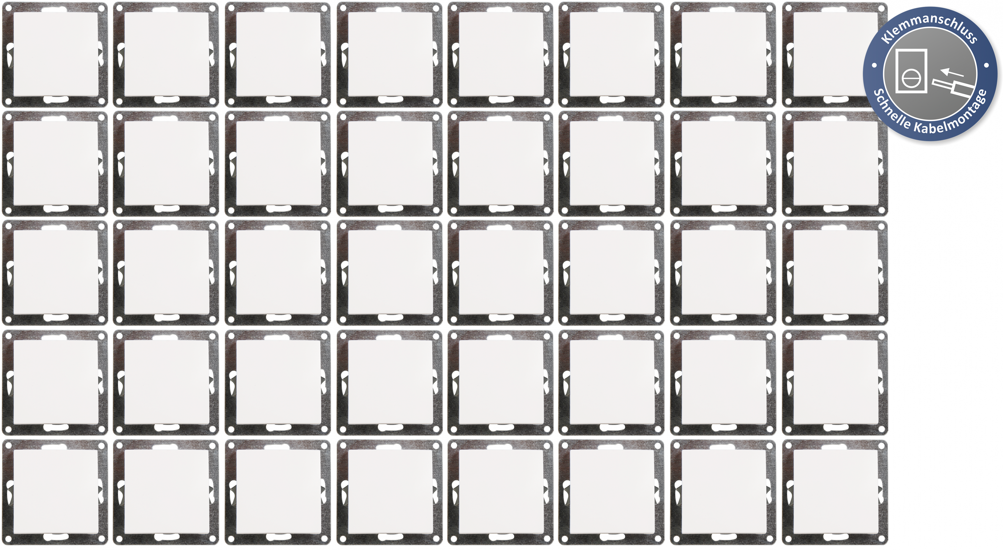Wechselschalter LEDeco STYLE, 250V~/10A, UP, Klemmanschluss, weiß, 40er-Pack