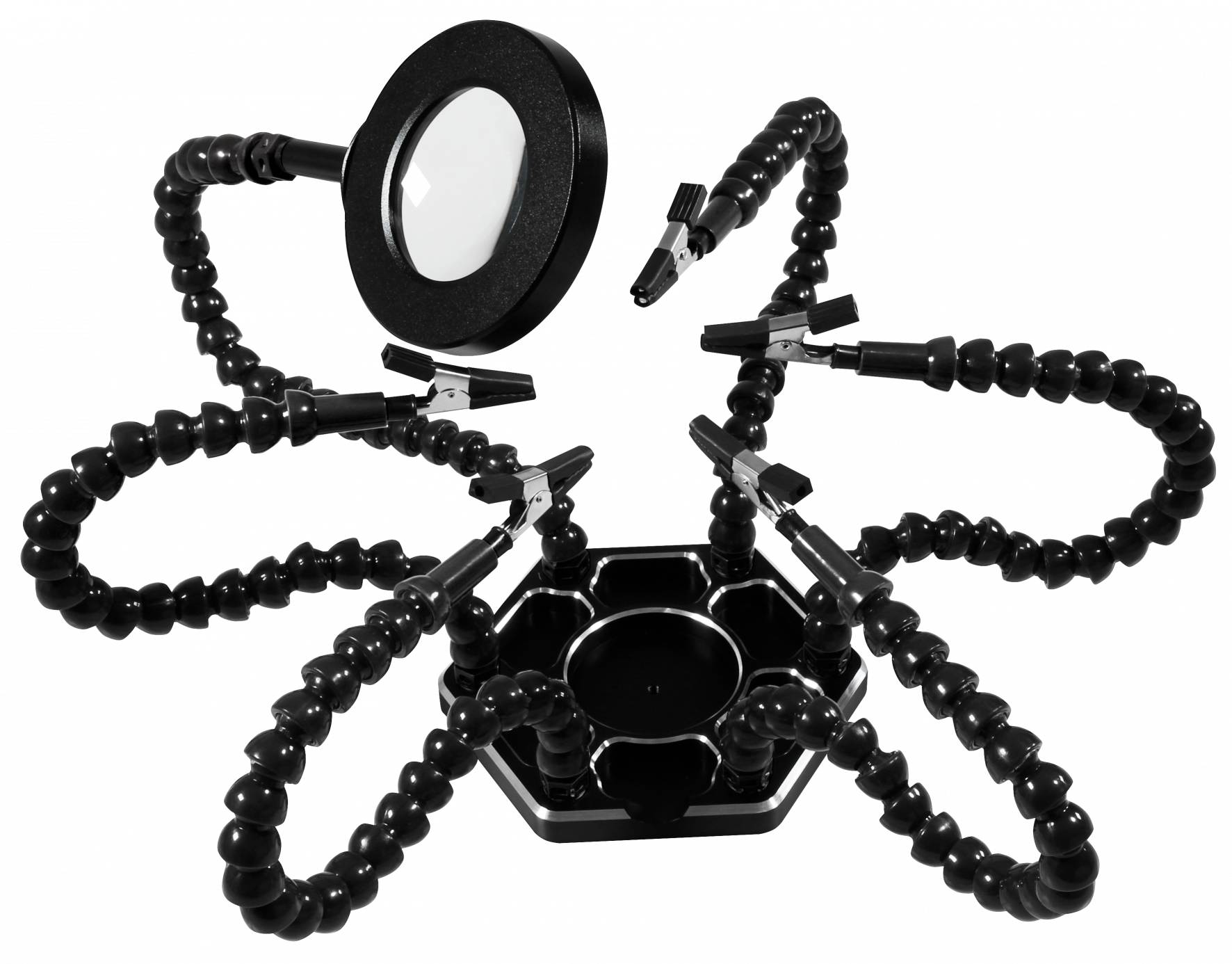 Helfende Hände LEDeco HM-6 mit 6 Armen, LED-Lupenleuchte, sehr flexibel