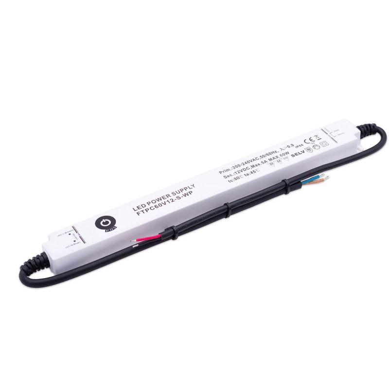 GLP FTPC60V12-S-WP LED Netzteil extrem flach für Möbeleinbau 60W 12V 5A IP66 Schaltnetzteil CV