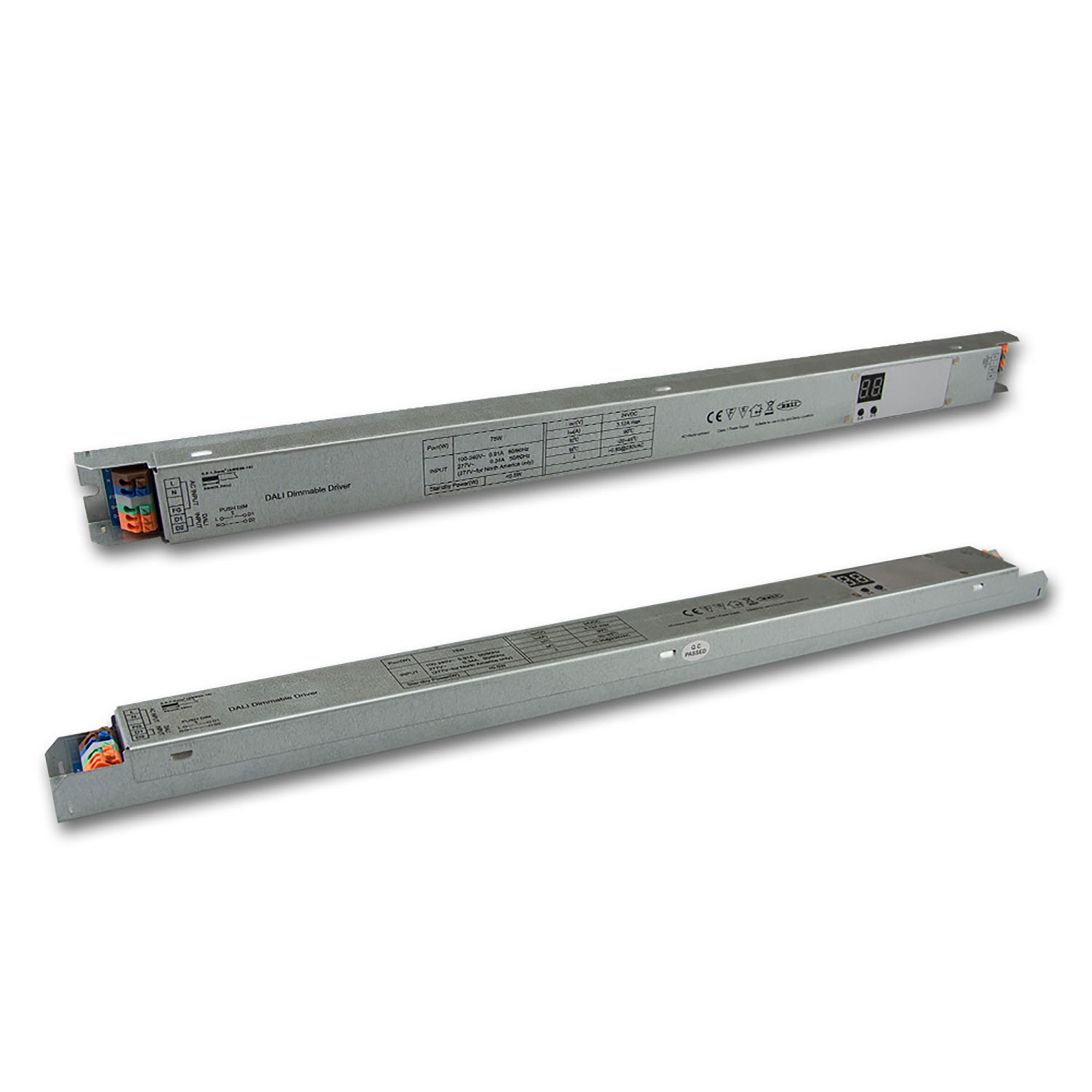 LED PWM-Trafo 24V/DC, 0-75W, IP20, 1 Kanal, Push/DALI dimmbar