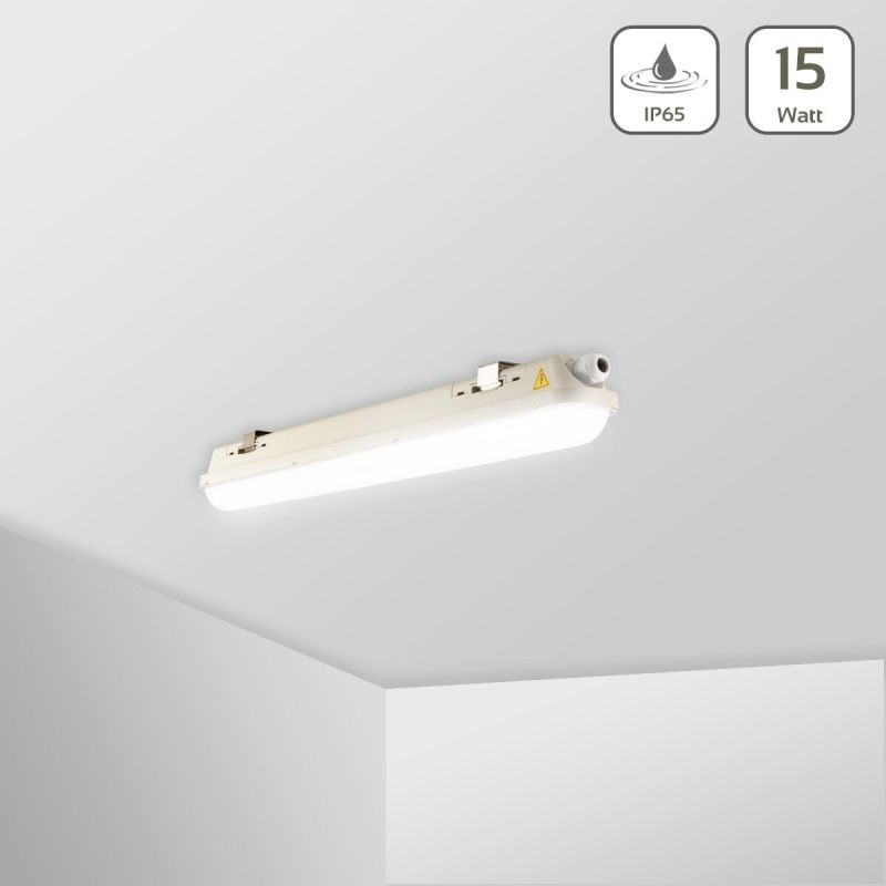 LED Wannenleuchte Feuchtraumleuchte 15W 5000K 1400lm 600mm IP65