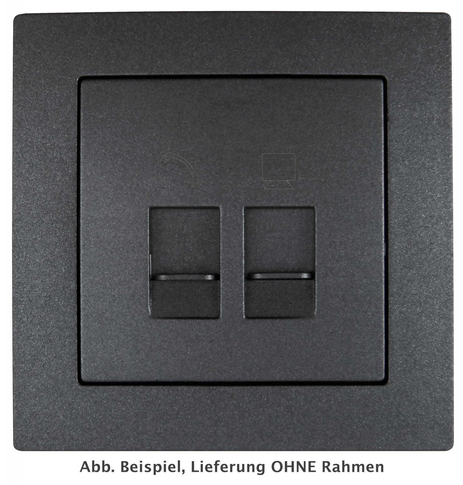 RJ45 + RJ11 Dose LEDeco STYLE für ISDN, Cat, UP, anthrazit