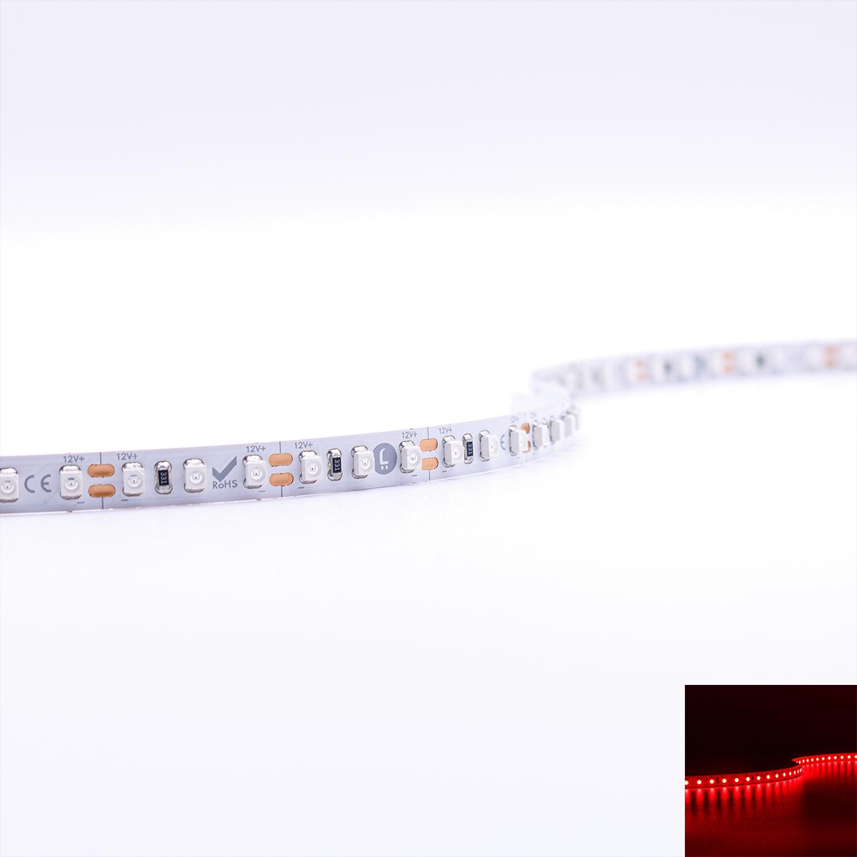 Strip Rot 12V LED Streifen 5M 9,6W/m 120LED/m 8mm IP20