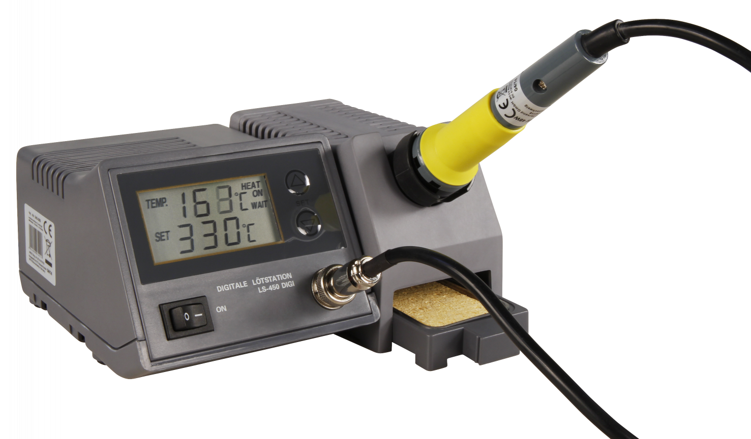 Digitale Lötstation LEDeco LS-450 digi, 230V / 50 Hz, 48W-Lötkolben, grau