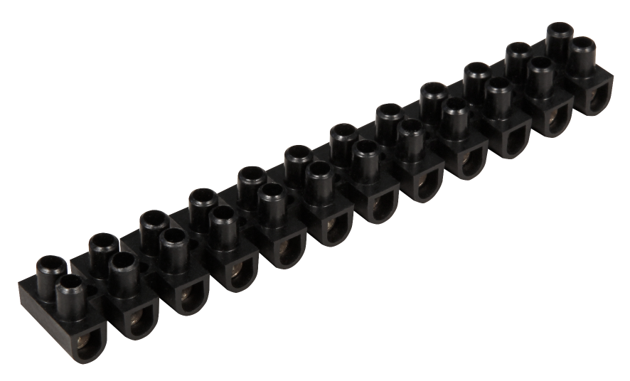 Lüsterklemme LEDeco, 12 Klemmen, 4,5mm², 5A, schwarz