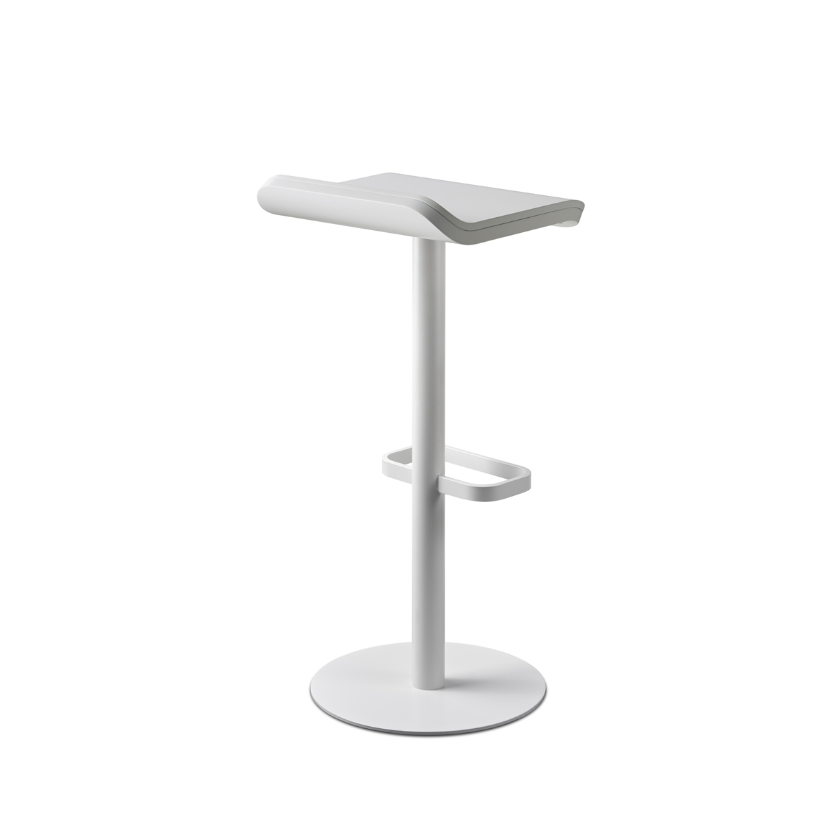 Barhocker ED Weiß (Weiße Sitzfläche) – Statisch - Moree