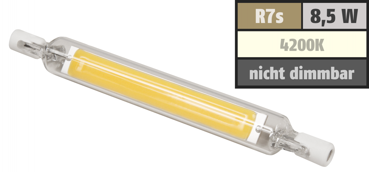 LED-Strahler LEDeco LS-718 R7s, 7W, 900lm, 118mm, 360°, neutralweiß, 7W