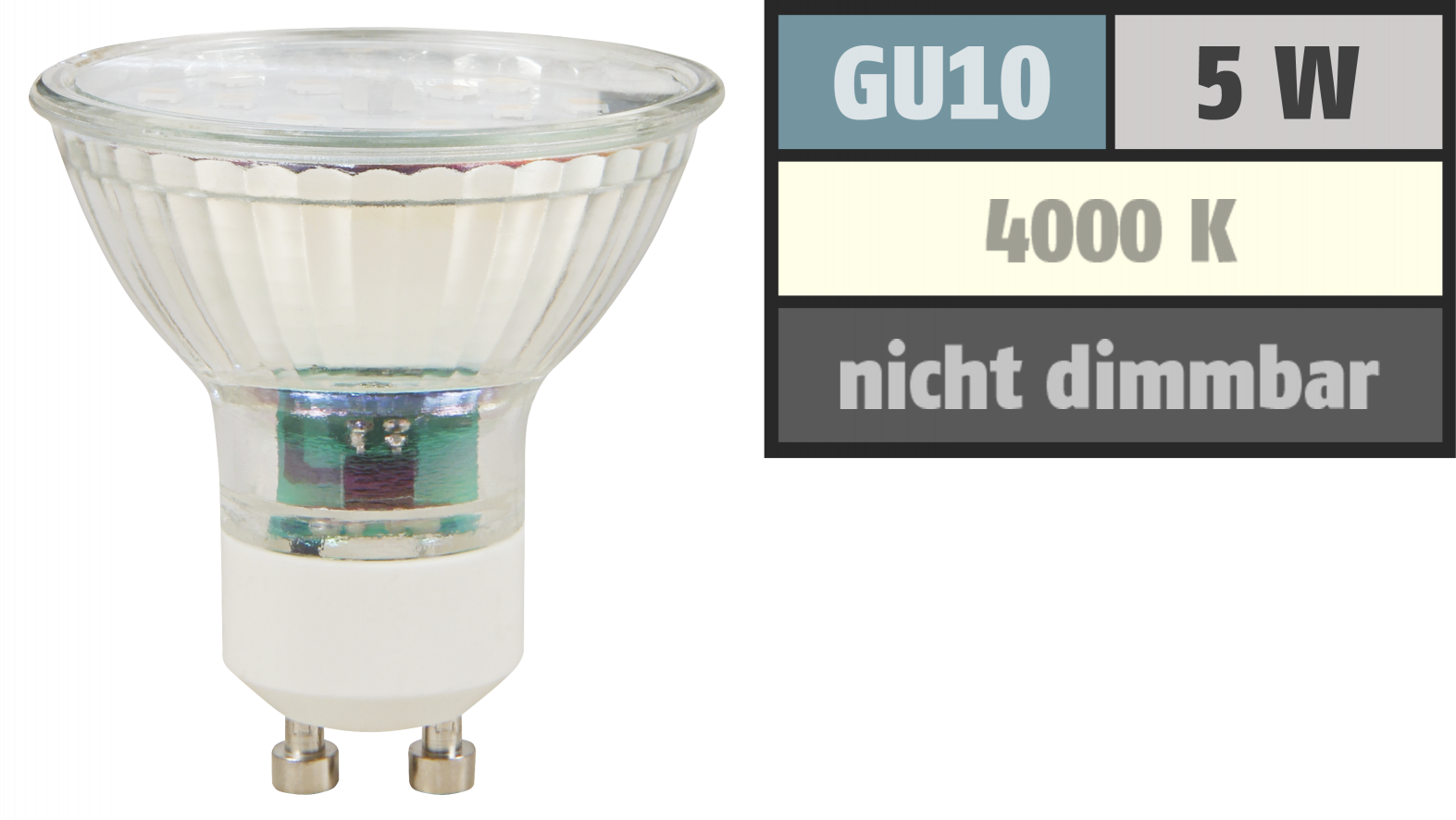 LED-Strahler LEDeco ET50, GU10, 5W, 500 lm, neutralweiß