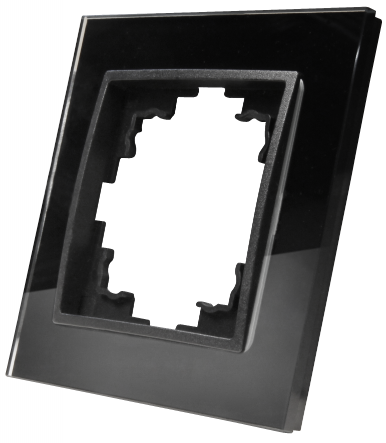 Glas-Rahmen LEDeco STYLE, 1-fach, schwarz