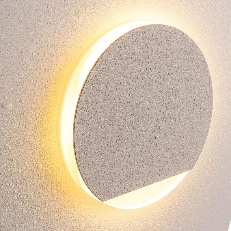 IP44 LED Stufenlicht 230V Treppenbeleuchtung rund weiß - Unterteil Lichtfarbe: Warmweiß 3000K 1,5W