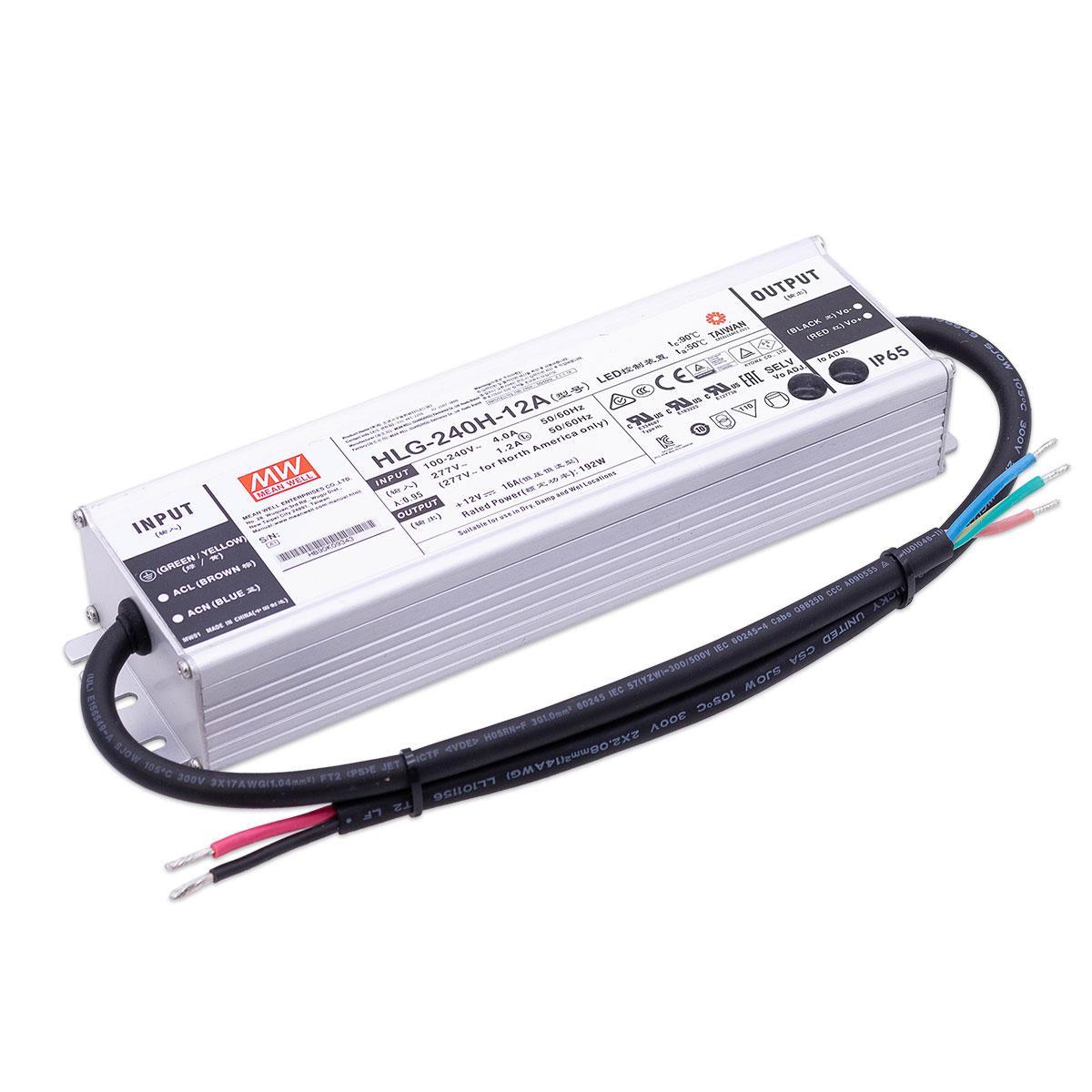 Mean Well HLG-240H-12A LED Netzteil 192W 12V 16A IP65 Schaltnetzteil CV
