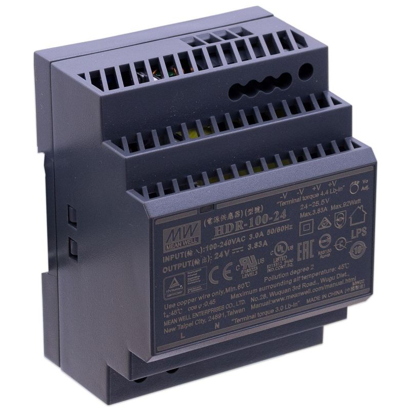 Mean Well HDR-100-24 LED Hutschienen Netzteil 92W 24V 3.83A DIN Rail CV