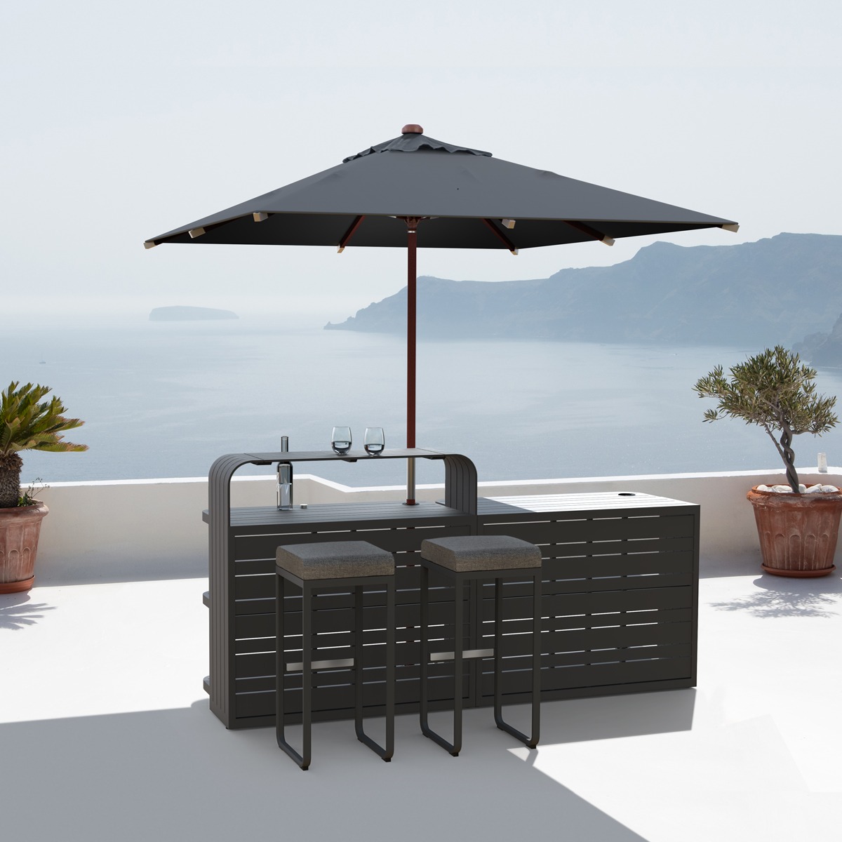 Design Barstuhl Air 2er-Set – Moree Anthrazit