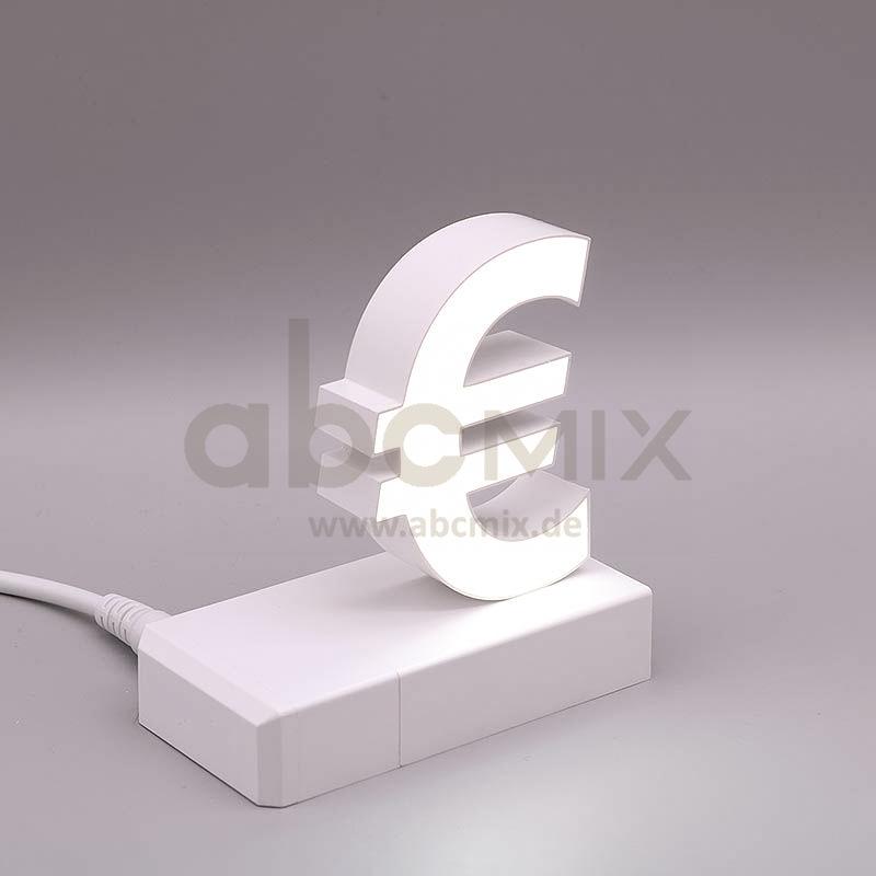 Leuchtbuchstabe EasyClick ? Euro-Währungszeichen für 75mm Arial 4000K weiß