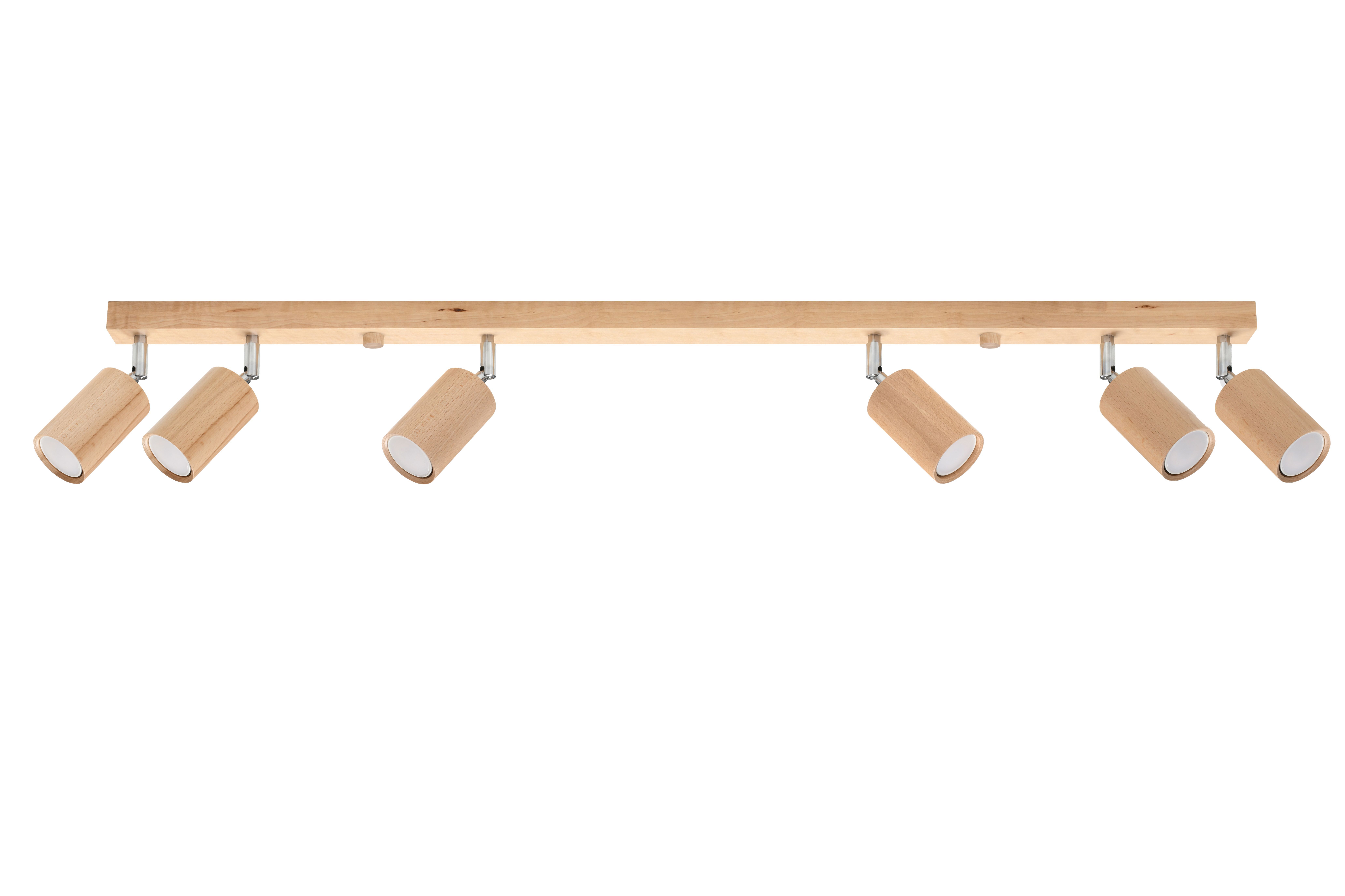 Deckenleuchte BERG 6 Natural Holz 