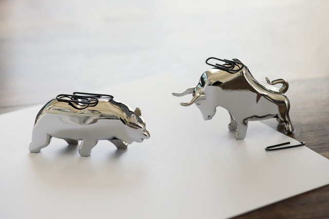 Bull & Bear Büroklammerhalter, 2 tlg Philippi