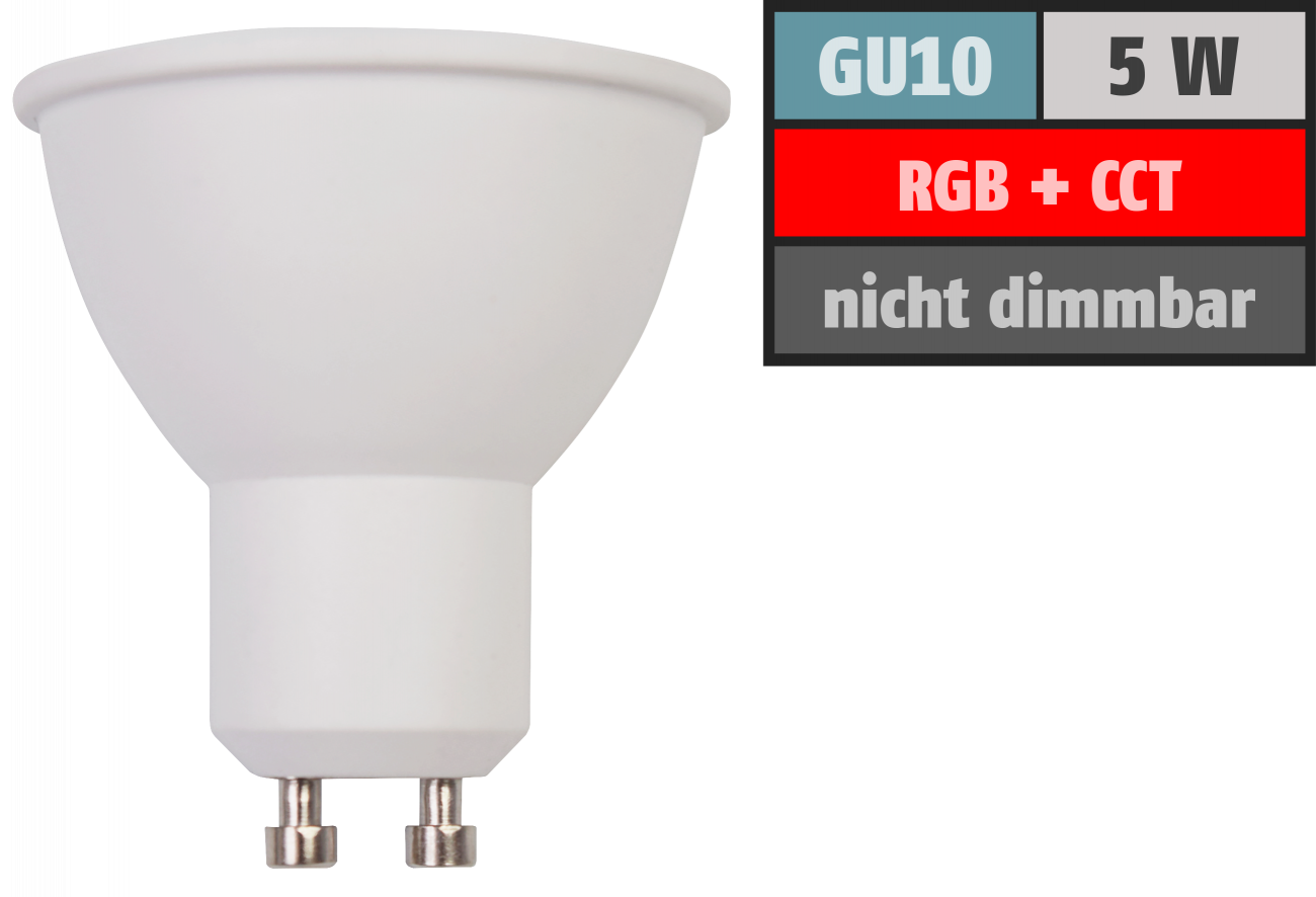 Wifi Smart LED Strahler itius, 400lm, 5W, RGB + CCT, Alexa, Google Assistant, App