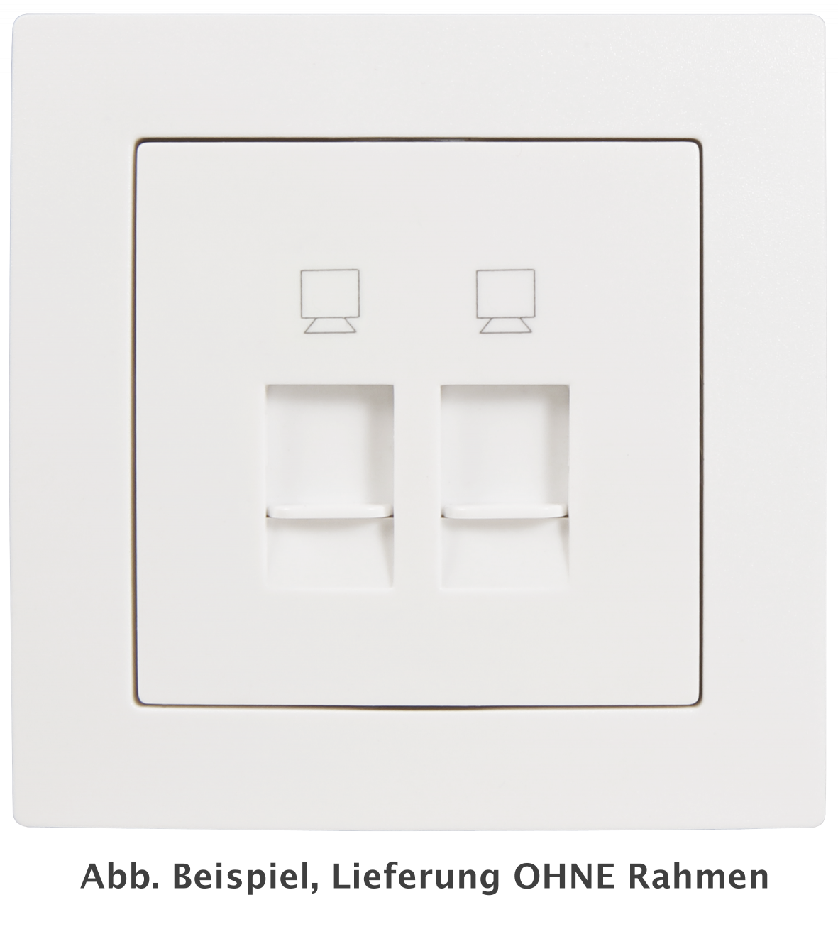 Netzwerkdose LEDeco STYLE 2x RJ45, UP, weiß