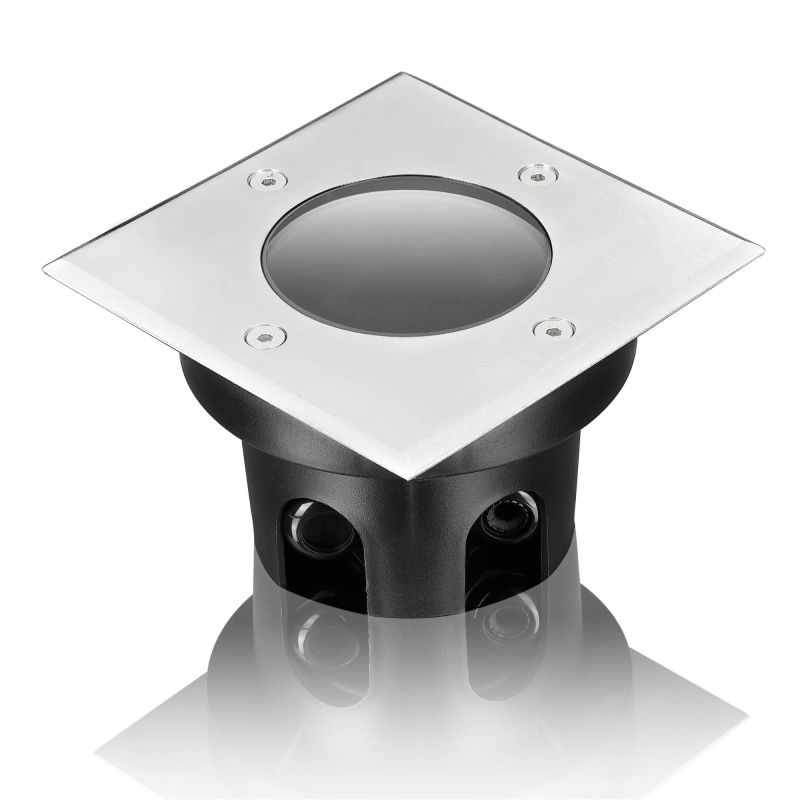 Bodeneinbaustrahler eckig IP67 flach (ohne Leuchtmittel)