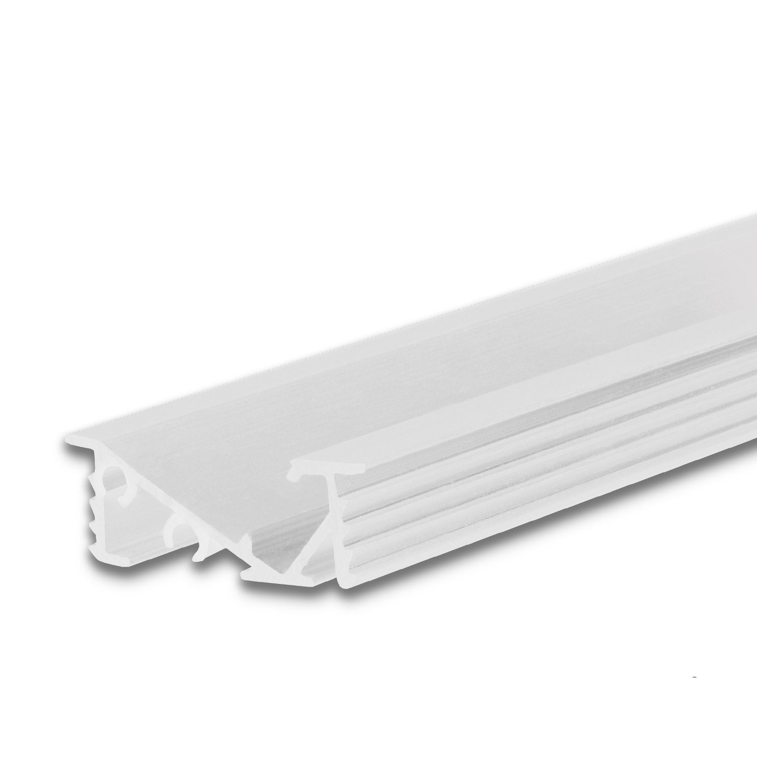 LED Einbauprofil FURNIT6 D Aluminium weiß RAL 9003, 200cm