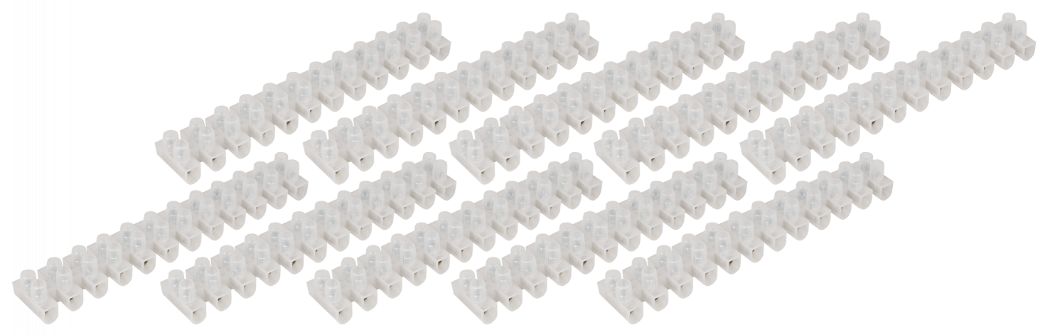 Lüsterklemme LEDeco, 12 Klemmen, 6,0mm², 10A, transparent, 10er-Pack