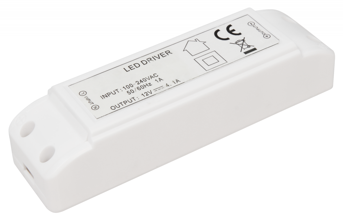 LED-Trafo LEDeco, elektronisch, 1-50W, 230V auf 12V, 150x45x35mm