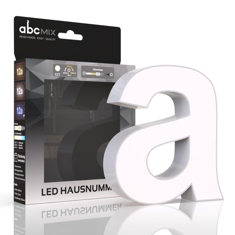 LED Hausnummer - a - CCT 12V 2700K/4000K/6500K