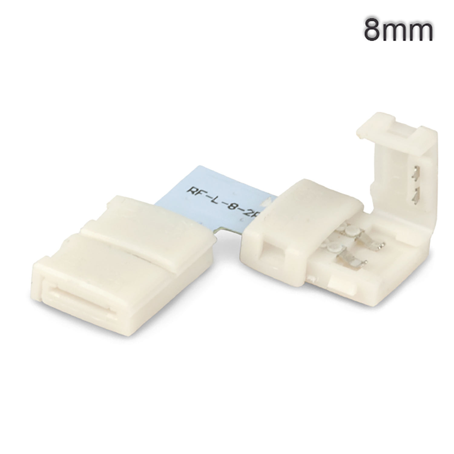 Clip-Eck-Verbinder (max. 5A) C1-28 für 2-pol. IP20 Flexstripes mit Breite 8mm, Pitch >12mm