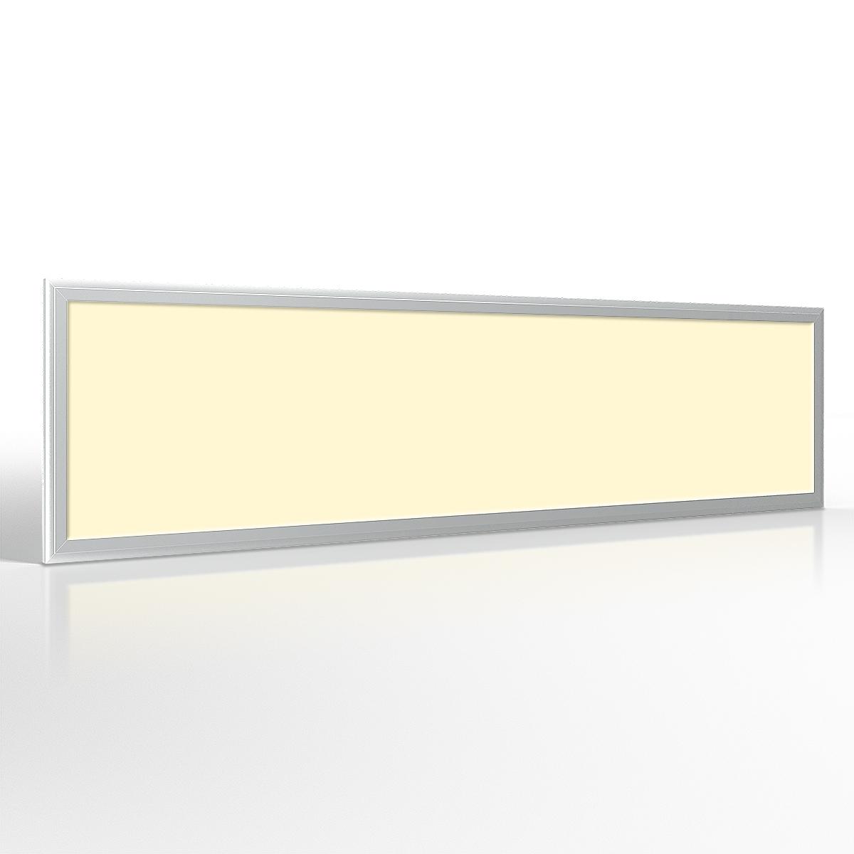 LED Panel 120x30cm 40W warmweiss 3000K Rahmen silber