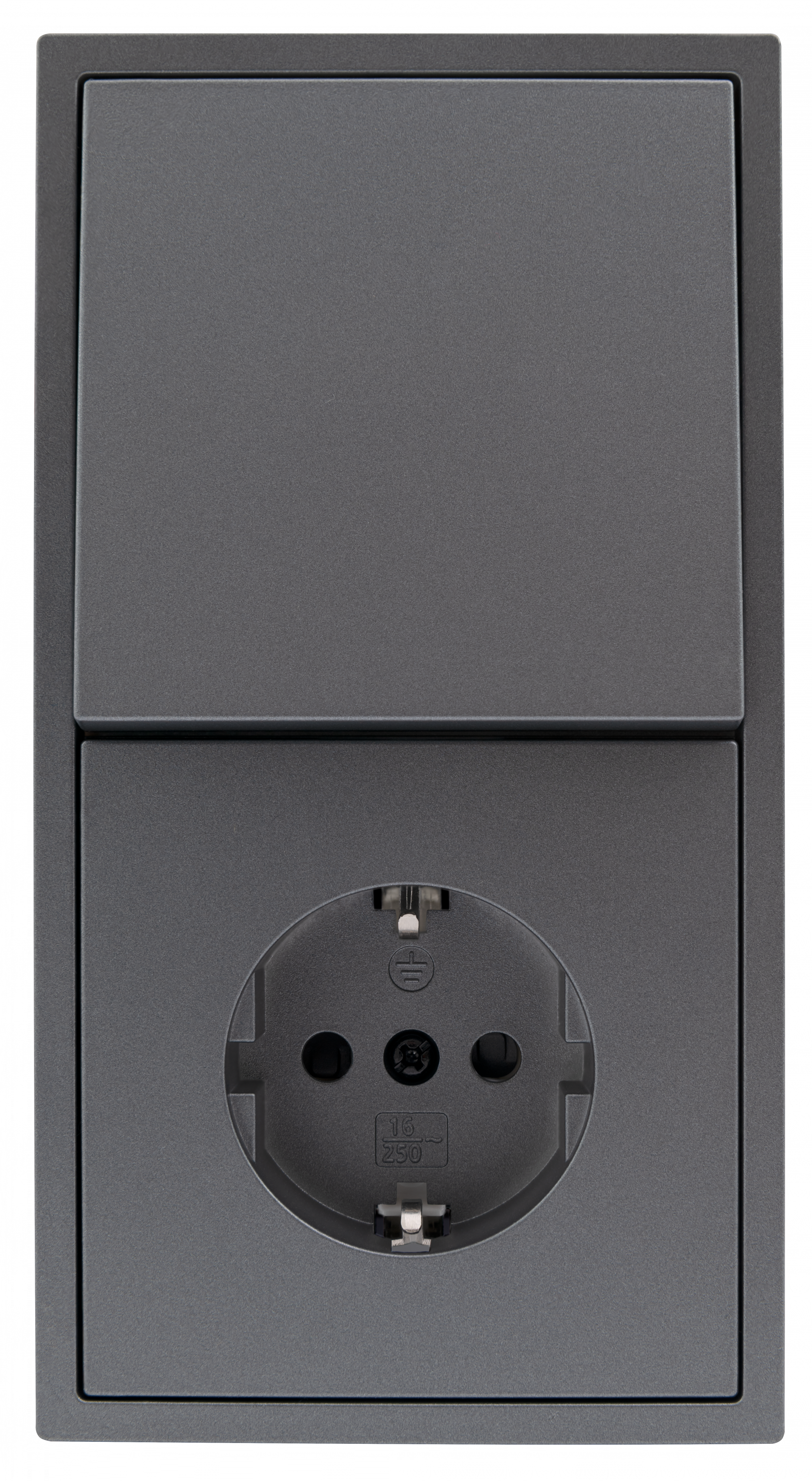 Schalter und Steckdosen Set LEDeco Shallow Tür 2-fach Profi 3-teilig, Klemmanschluss