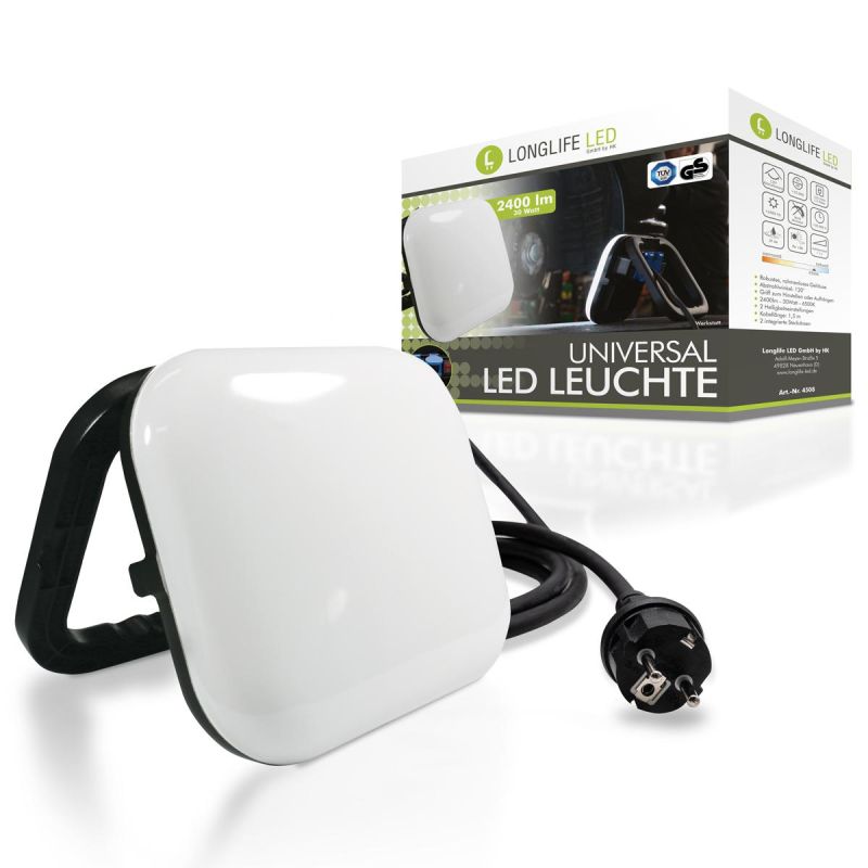 LED Arbeitsleuchte 30W 2400lm IP44 Werkstattleuchte Baustrahler 6500K