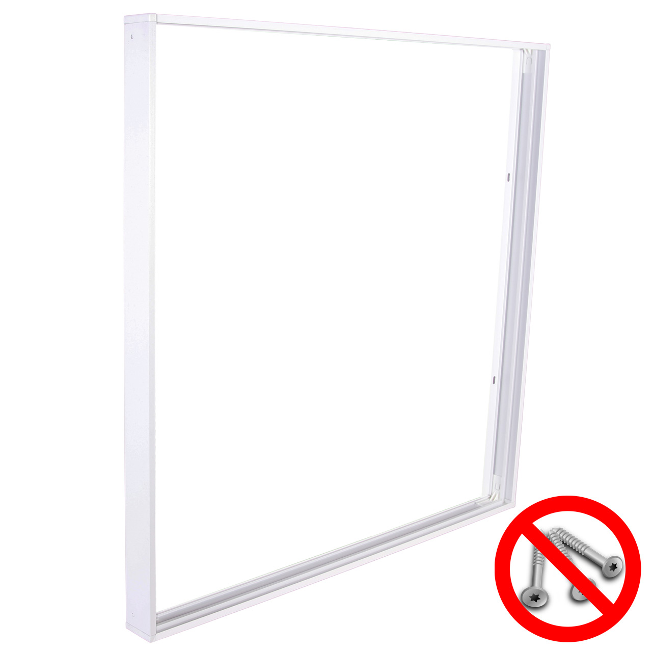 LED-Panel 620x620mm Aufbaurahmen ohne Schrauben – Premium Klick-System – 62x62cm