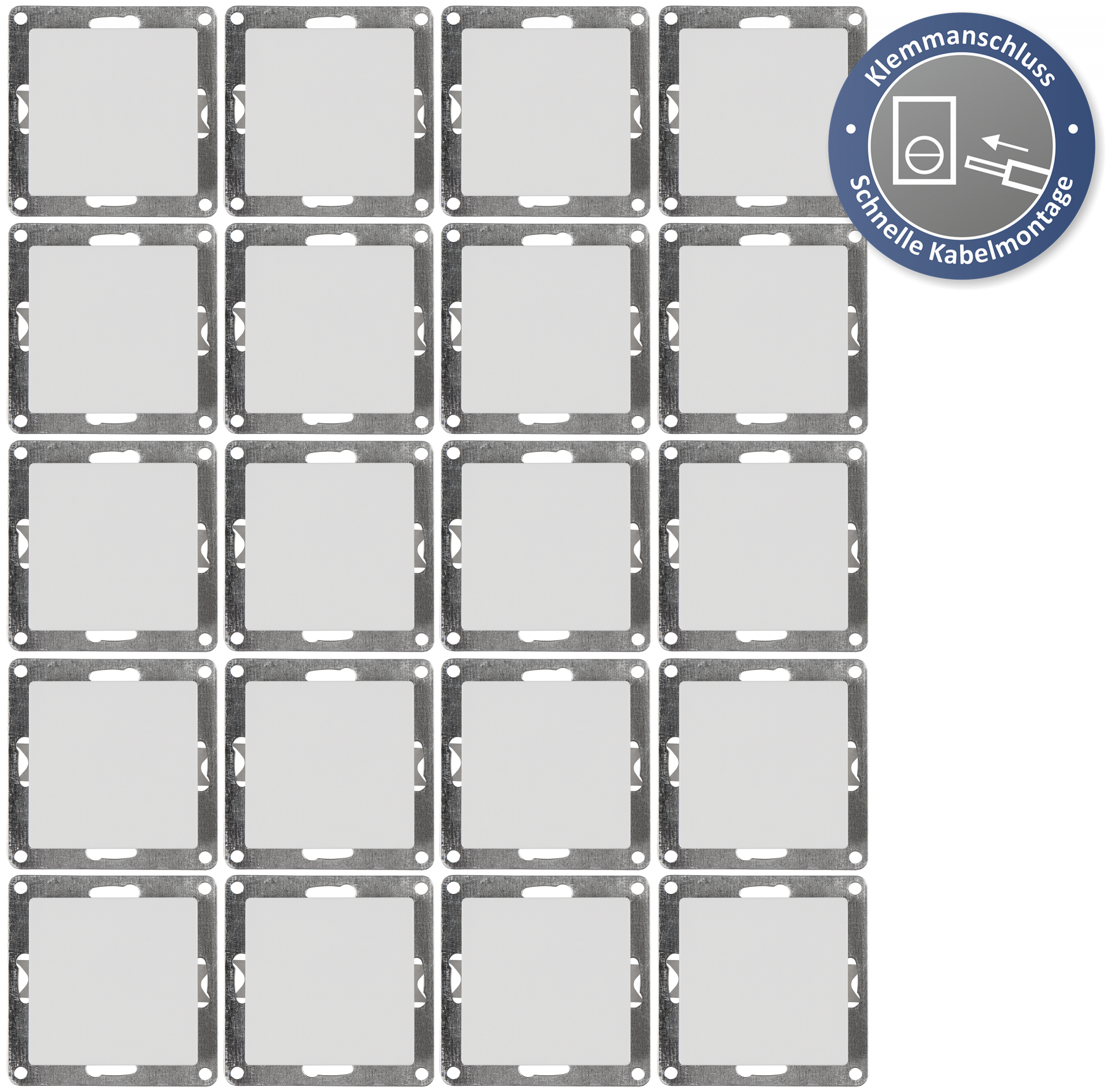 Wechselschalter LEDeco Cup 250V~/10A, UP, Klemmanschluss, weiß, 20er-Pack