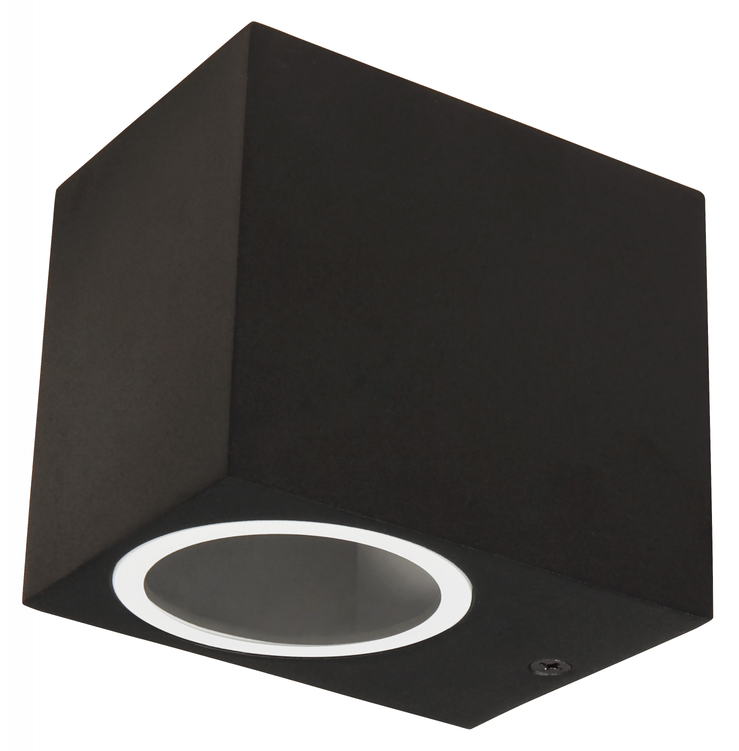 Wandleuchte LEDeco Square-A schwarz, IP44, 1x GU10, Aluminium Gehäuse
