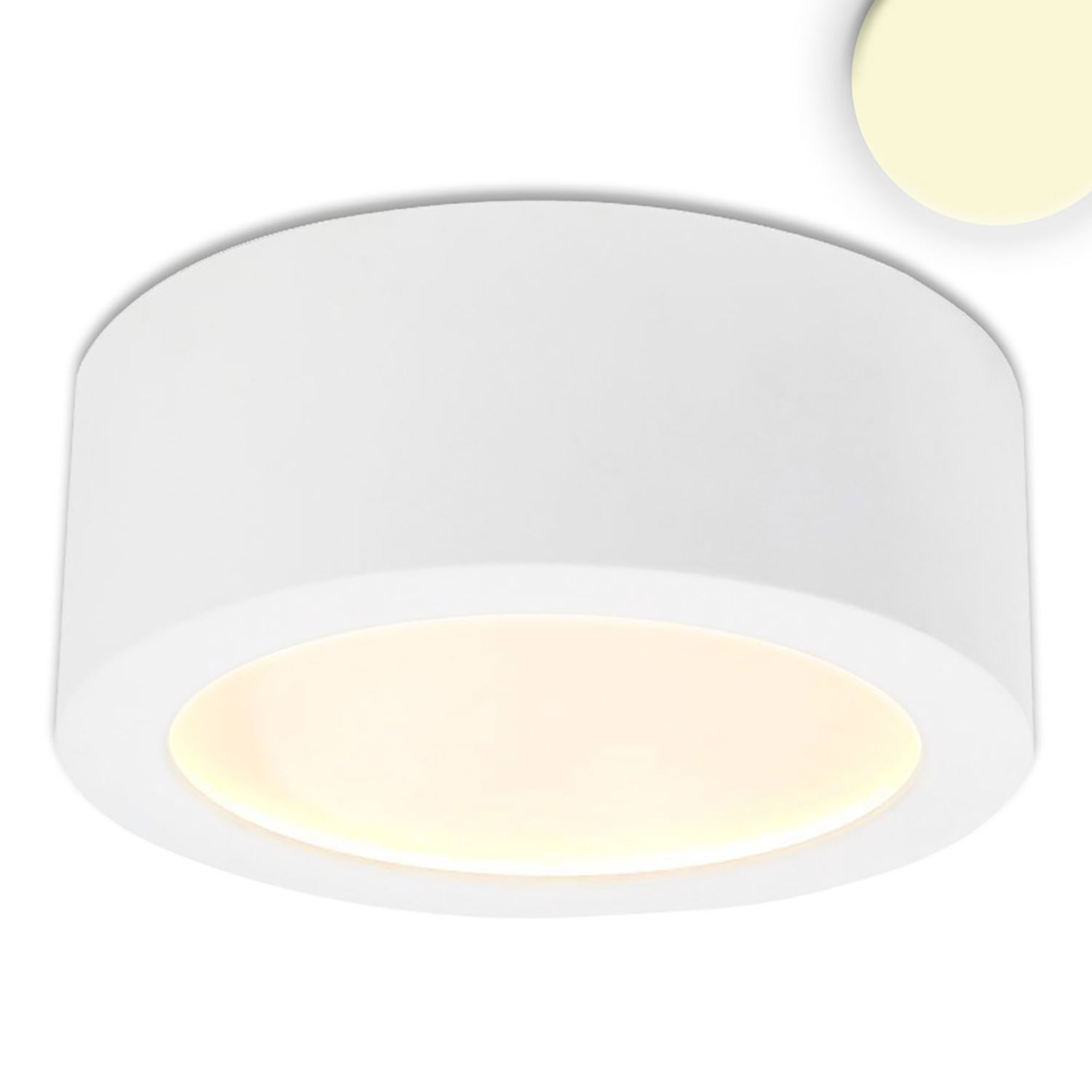 LED Aufbauleuchte LUNA 18W, weiß, indirektes Licht, warmweiß, dimmbar