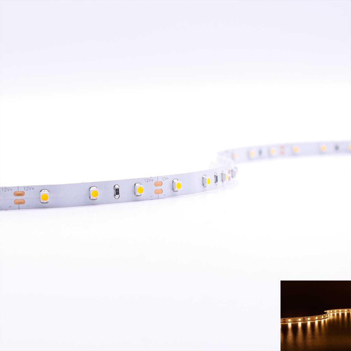 Strip Warmweiß 12V LED Streifen 5M 4,8W/m 60LED/m 8mm IP20 3000K