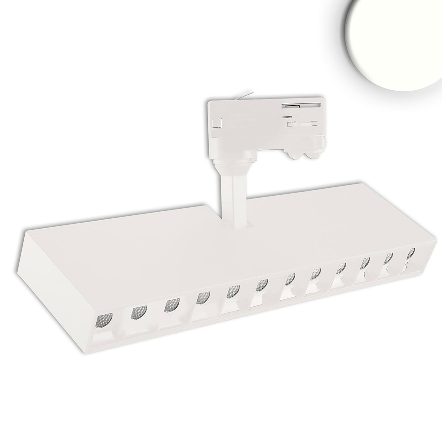 3-PH Raster-Schienen-Strahler, 35W, 45°, weiß matt, 4000K