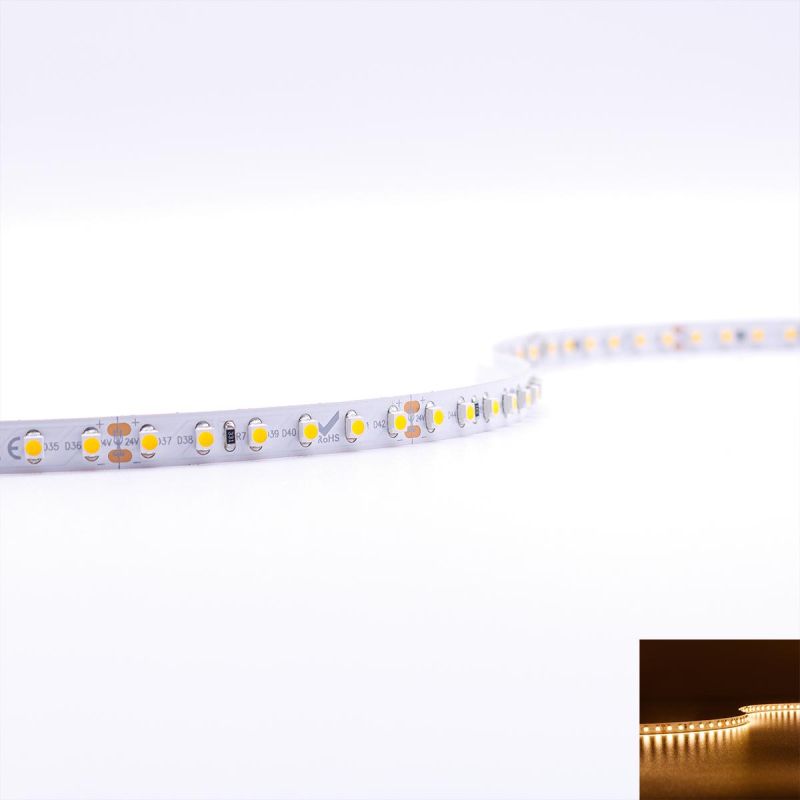 Strip Warmweiß 24V LED Streifen 5M 9,6W/m 120LED/m 8mm IP20 3000K